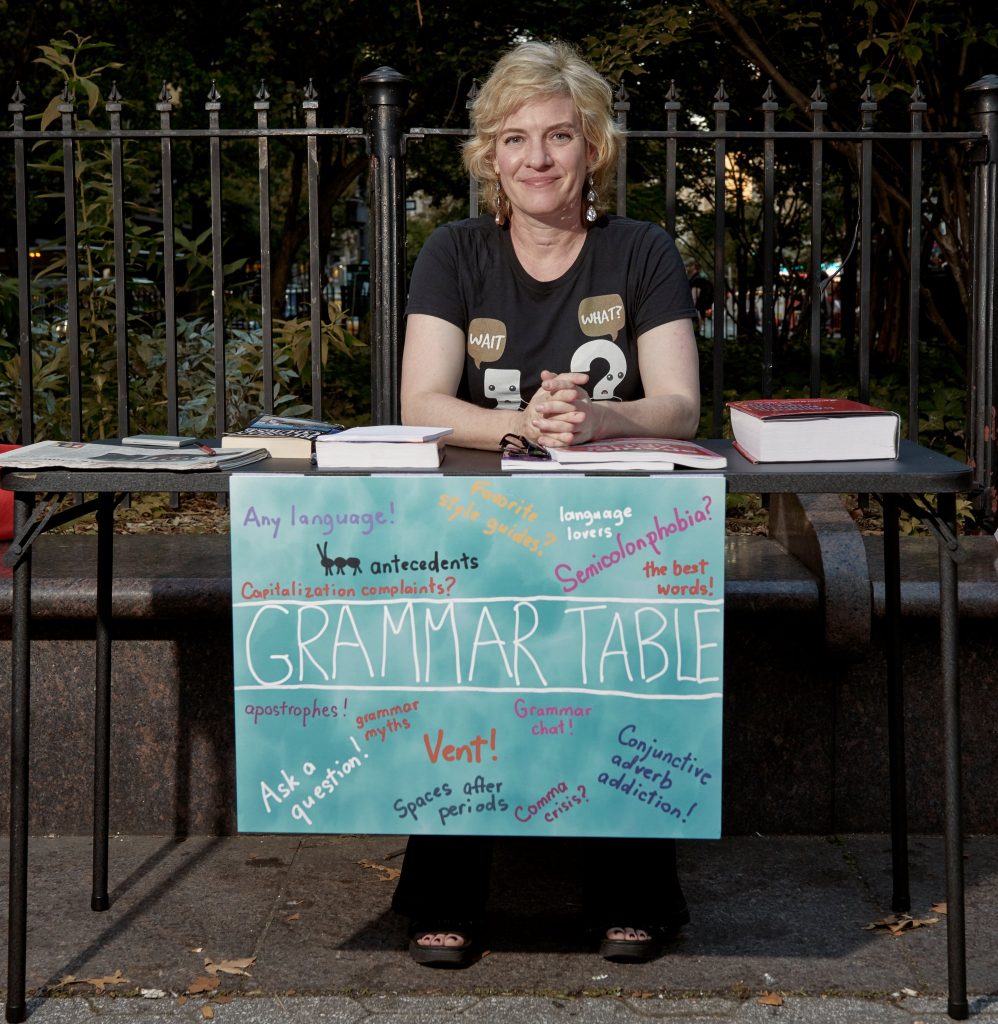 Meet Ellen Jovin, creator of Grammar Table and Trophy Central's newest Random Acts of Trophy-ness winner. | Photo credit: Vincent Tullo for The New York Times